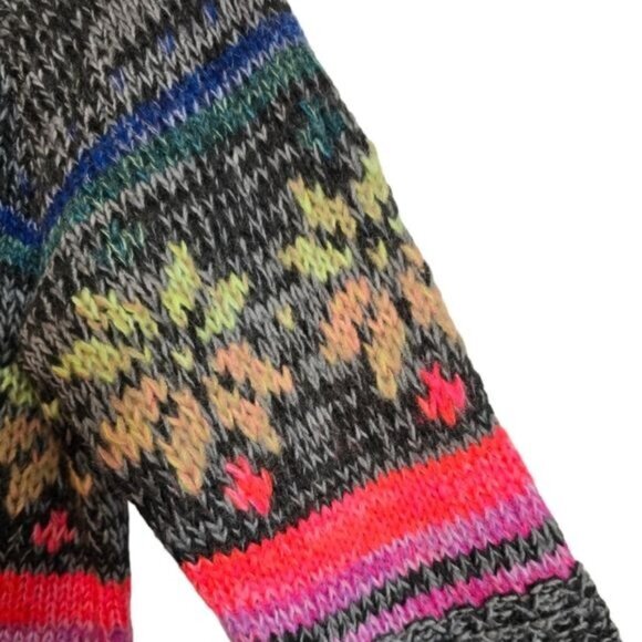 American Eagle Jegging Wool Mohair Sweater Fair‎ Isle Winter Multicolor Medium - Picture 6 of 15